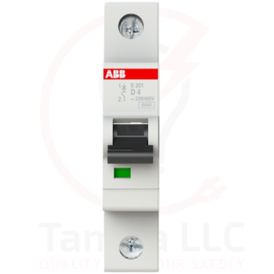 S200 სერიის მინიატურული ავტომატური ამომრთველი, 1 პ, D- 4 ამპ, 6 კა 2CDS251001R0041