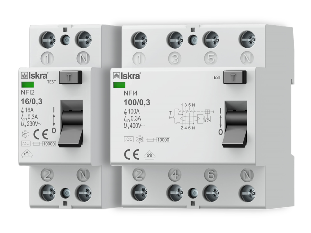 NFI სერის გაჟონვის დაცვის აპარატი, 63 ამპ, 2 პ, 30 მა, A ტიპის გაჟონვის დენზე IS_030104241000