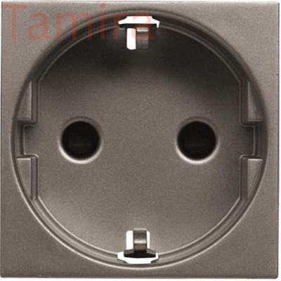 Zenit სერიის SCHUKO როზეტი დამიწებით, შავი 2CLA228800N1801