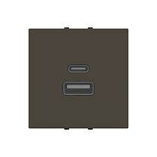 N2285.3 AN  Zenit სერიის A + C  ტიპის 1XUSB როზეტი, შავი, 2 მოდული 10,5 ვატი 2CLA228530N1801
